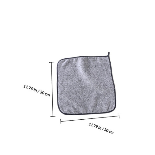 2Pièces Petites Serviettes Charbon Bambou Absorption Optimale 1