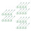 24Pcs Square Green Plastic Fish Tank Nets Compact for Aquarium Care 4