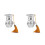 2Pcs Resin Graduation Prizes Silver Desktop Figurines for Students 10