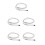 5Pcs Portable Hydro-Oxygen Facial Device Handle White Plastic Tool 3