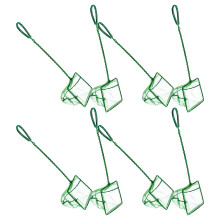 24Pcs Square Green Plastic Fish Tank Nets Compact for Aquarium Care