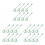 24Pcs Square Green Plastic Fish Tank Nets Compact for Aquarium Care 10