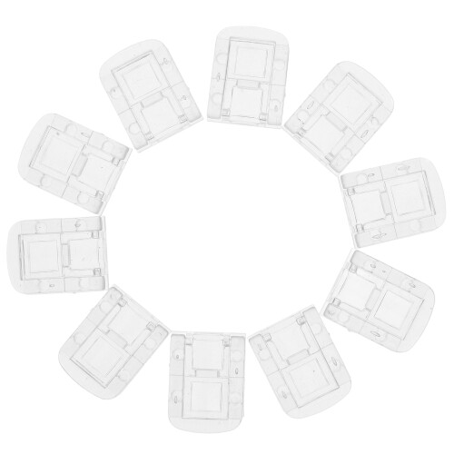 50Sets Clear Acrylic Security Hasp Strong Mini Lock for Boxes Doors 2