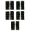 5Pairs Women's Black Compression Sleeve Elbow Braces Nylon Breathable 10