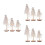 9Pcs Handcrafted Wood Ghost Figurines White Halloween Desktop Decor 4