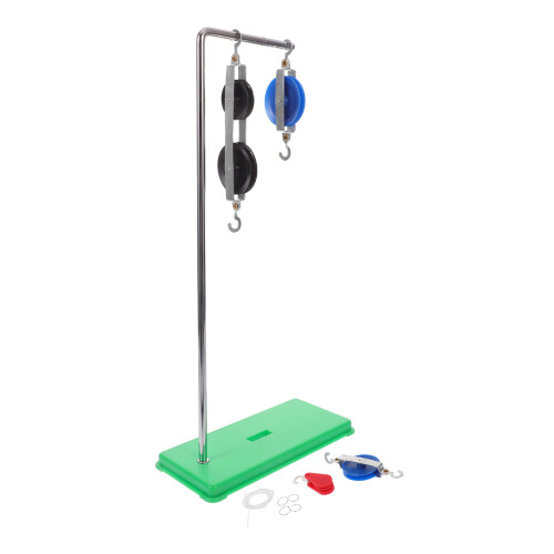 3Sets Physics Teaching Set Pulley Block Stand ABS Iron for Experiment