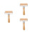 3Pcs Hardwearing Wood Rolling Pins Ergonomic Dough Rollers for Baking 5
