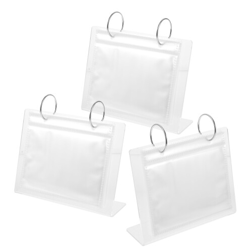 6Pcs Acrylic Desktop Photo Stand White Multiphoto Frame for Workspace 1