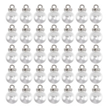 50Pcs Durable Plastic Metal DIY Necklace Pendant Charms White Jewelry