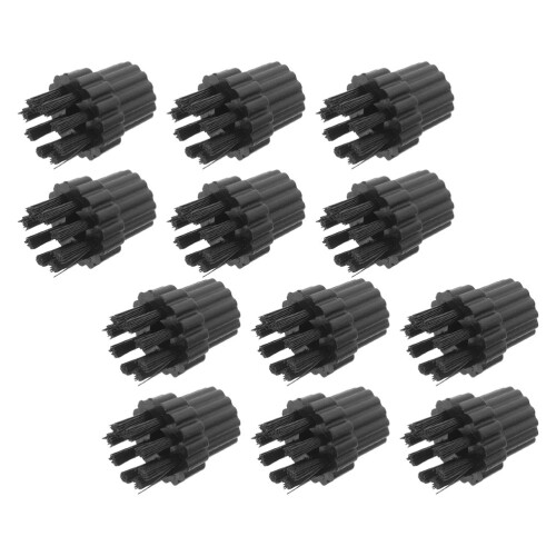 60Pcs Hard Surface Steam Cleaner Brush Heads Efficient Cleaning Black 2