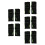 5Pairs Women's Black Compression Sleeve Elbow Braces Nylon Breathable 6