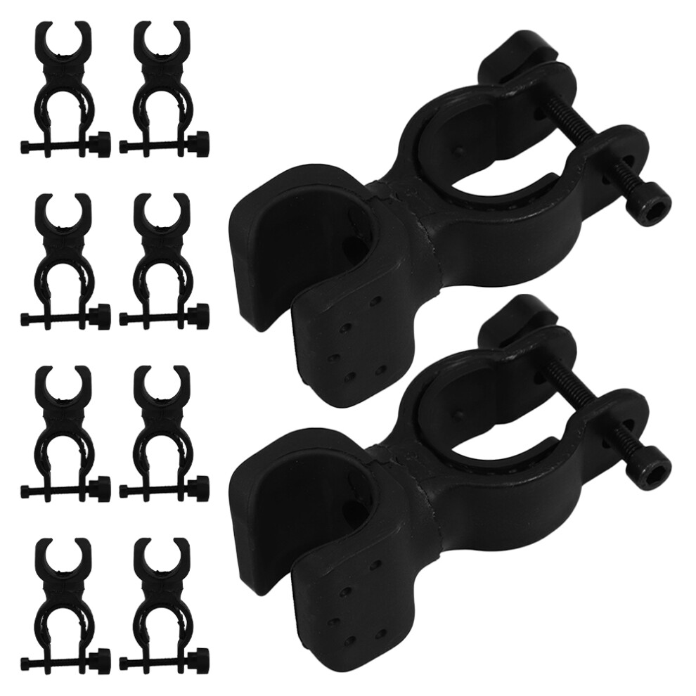 Villcase Black 20Pcs Plastic Flashlight And Cane Holder For Walkers Wheelchairs