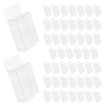 50Pcs Clear Foldable Plastic Boxes Airtight Food and Gift Packaging