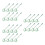 24Pcs Square Green Plastic Fish Tank Nets Compact for Aquarium Care 5