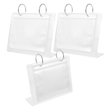 6Pcs Acrylic Desktop Photo Stand White Multiphoto Frame for Workspace