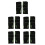 5Pairs Women's Black Compression Sleeve Elbow Braces Nylon Breathable 8