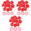 300Pcs Red Protective Detector Covers Plastic Fire Alarm Caps 5
