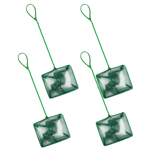 24Pcs Square Green Plastic Fish Tank Nets Compact for Aquarium Care 1