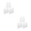 6Pcs Acrylic Desktop Photo Stand White Multiphoto Frame for Workspace 6