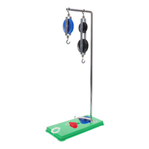 3Sets Physics Teaching Set Pulley Block Stand ABS Iron for Experiment 1