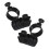 10Pcs Black Clip Holders ABS for Hard Hat Headlamp Light Mount 3