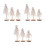 9Pcs Handcrafted Wood Ghost Figurines White Halloween Desktop Decor 10