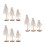 9Pcs Handcrafted Wood Ghost Figurines White Halloween Desktop Decor 9
