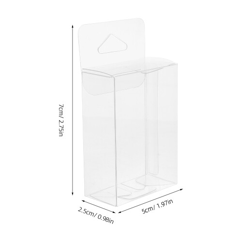 50Pcs Clear Foldable Plastic Boxes Airtight Food and Gift Packaging 1