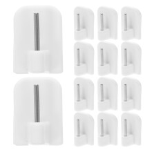 150 Pcs White Plastic C Shape Shower Curtain Hooks Easy Install