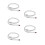 5Pcs Portable Hydro-Oxygen Facial Device Handle White Plastic Tool 8