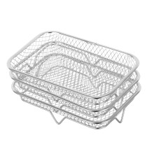 3Sets Multi-Layer Stainless Steel Air Fryer Drying Racks for Home Use