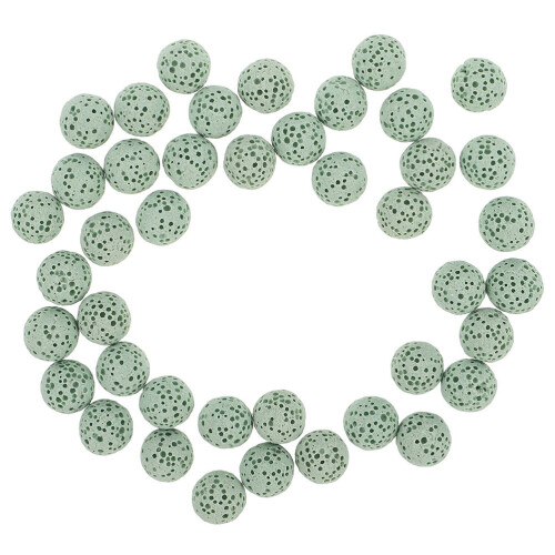 117Pcs Aroma Diffuser Beads Light Green Volcanic Stone