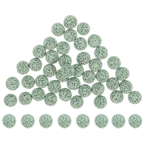 117Pcs Aroma Diffuser Beads Light Green Volcanic Stone 2
