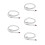 5Pcs Portable Hydro-Oxygen Facial Device Handle White Plastic Tool 5