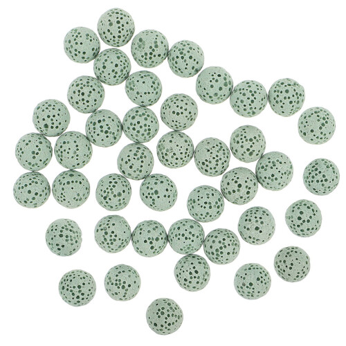 117Pcs Aroma Diffuser Beads Light Green Volcanic Stone 1