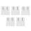 150 Pcs White Plastic C Shape Shower Curtain Hooks Easy Install 3