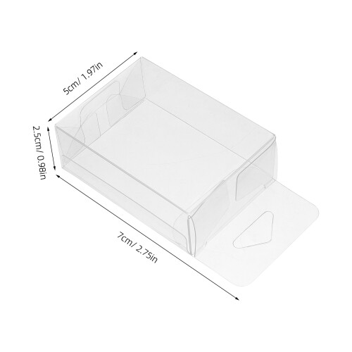 50Pcs Clear Foldable Plastic Boxes Airtight Food and Gift Packaging 2