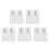 150 Pcs White Plastic C Shape Shower Curtain Hooks Easy Install 4