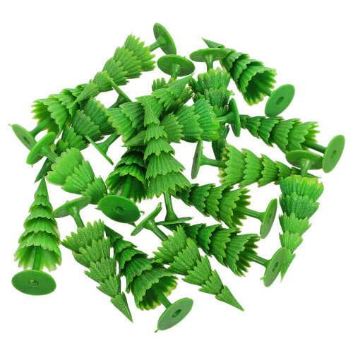 40 Pcs Mini Christmas Tree For Crafts, Cake Topper, Winter Decor