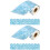 2Pcs Blue Classroom Bulletin Borders Wavy Pattern Board Sticker Decals 4