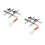 2Sets Stainless Steel Cake Divider Cutter with Handle for Equal Slices 5