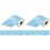 2Pcs Blue Classroom Bulletin Borders Wavy Pattern Board Sticker Decals 2