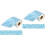 2Pcs Blue Classroom Bulletin Borders Wavy Pattern Board Sticker Decals 3