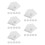 500Pièces Aluminium Argenté Pour Mariage 8
