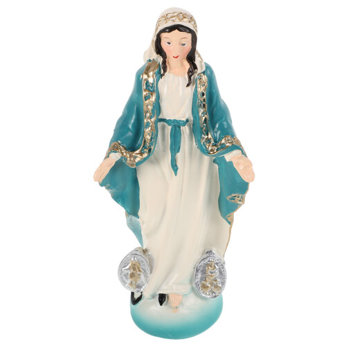 4Pcs Resin Standing Mary Mini Statue Multi Color Religious Home Decor