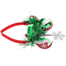 4Pcs New Year 2025 Photo Booth Headband Multi Color Glitter Hairband