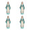 4Pcs Resin Standing Mary Mini Statue Multi Color Religious Home Decor 9