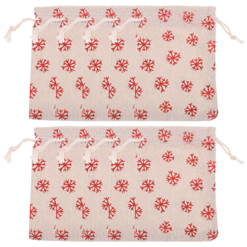 20Pcs Red Christmas Cotton Candy Storage Bags with Drawstring Closure 1