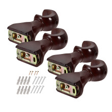12Pcs Dark Red Wood Curtain Rod Supports for Roman Shades and Drapery