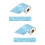 2Pcs Blue Classroom Bulletin Borders Wavy Pattern Board Sticker Decals 6